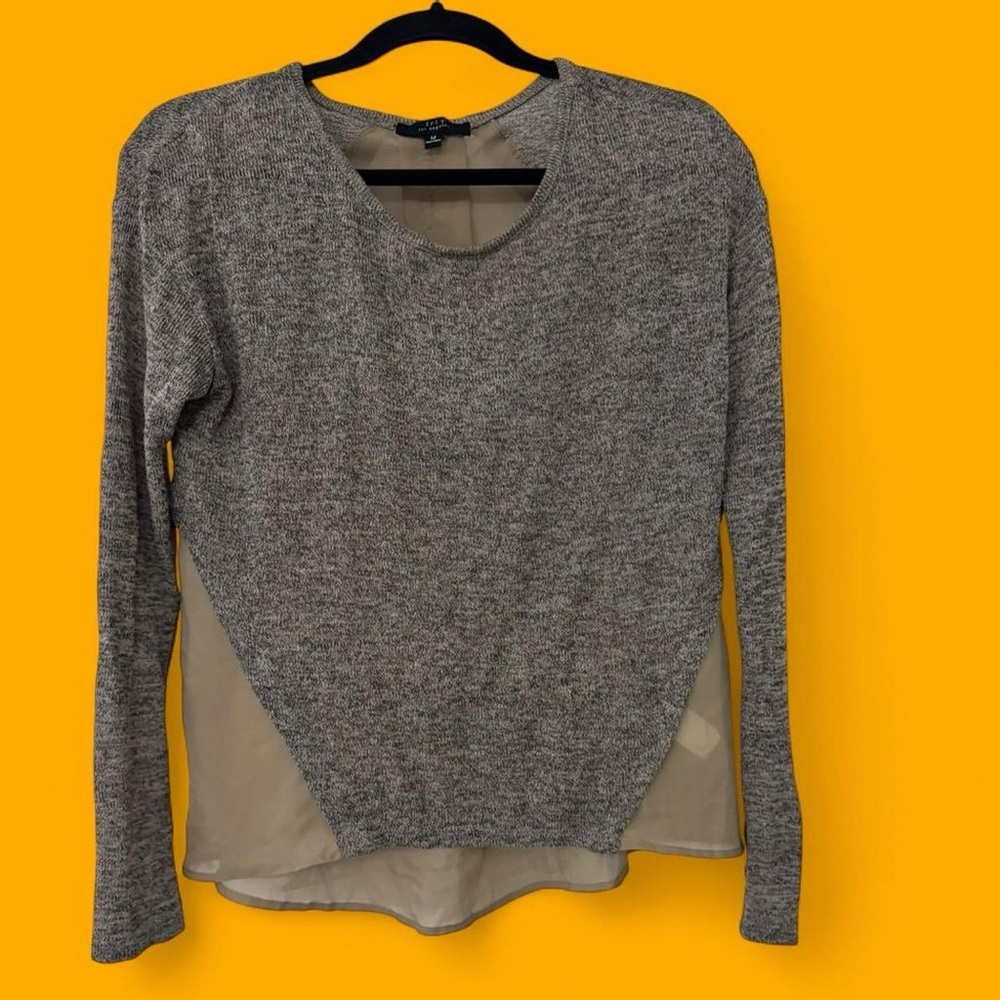 Iris Beige and Brown Knit Top